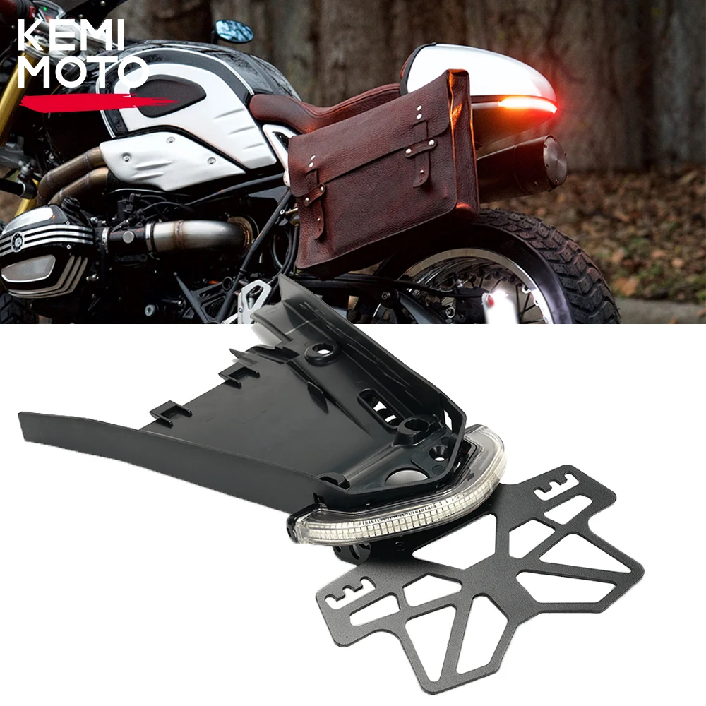 For BMW R NINE T R9T License Plate Holder LED Tail Mount with Turn Signal Light RNINET Scrambler Urban Pure Motorcycle Taillight