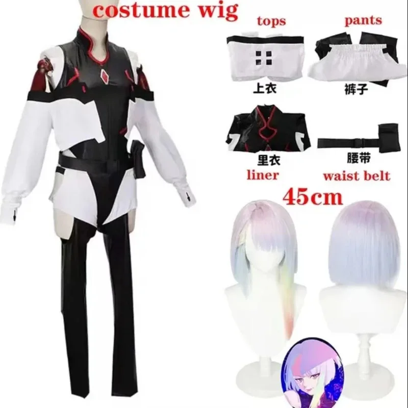 

Bear's Den Anime Lucy Cosplay Edgerunners Cyber Jumpsuits Punk Pants Wig Halloween Costumes for Women Uniform New 2025