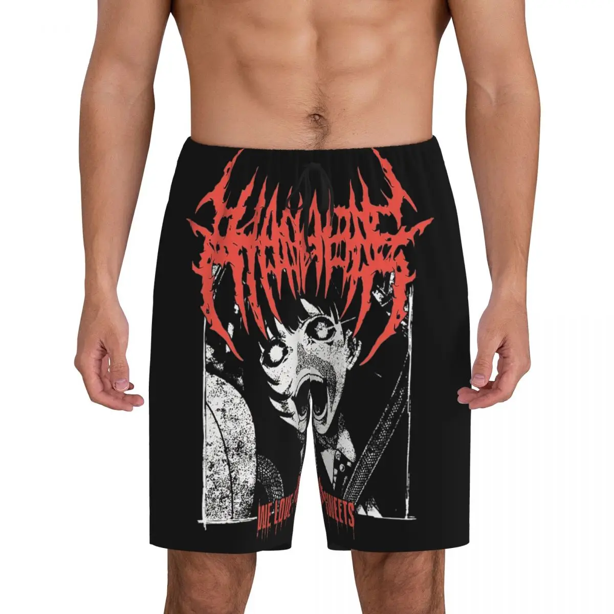 

Мужские короткие пижамные шорты Custom Hanabie Love Sweets для сна и отдыха