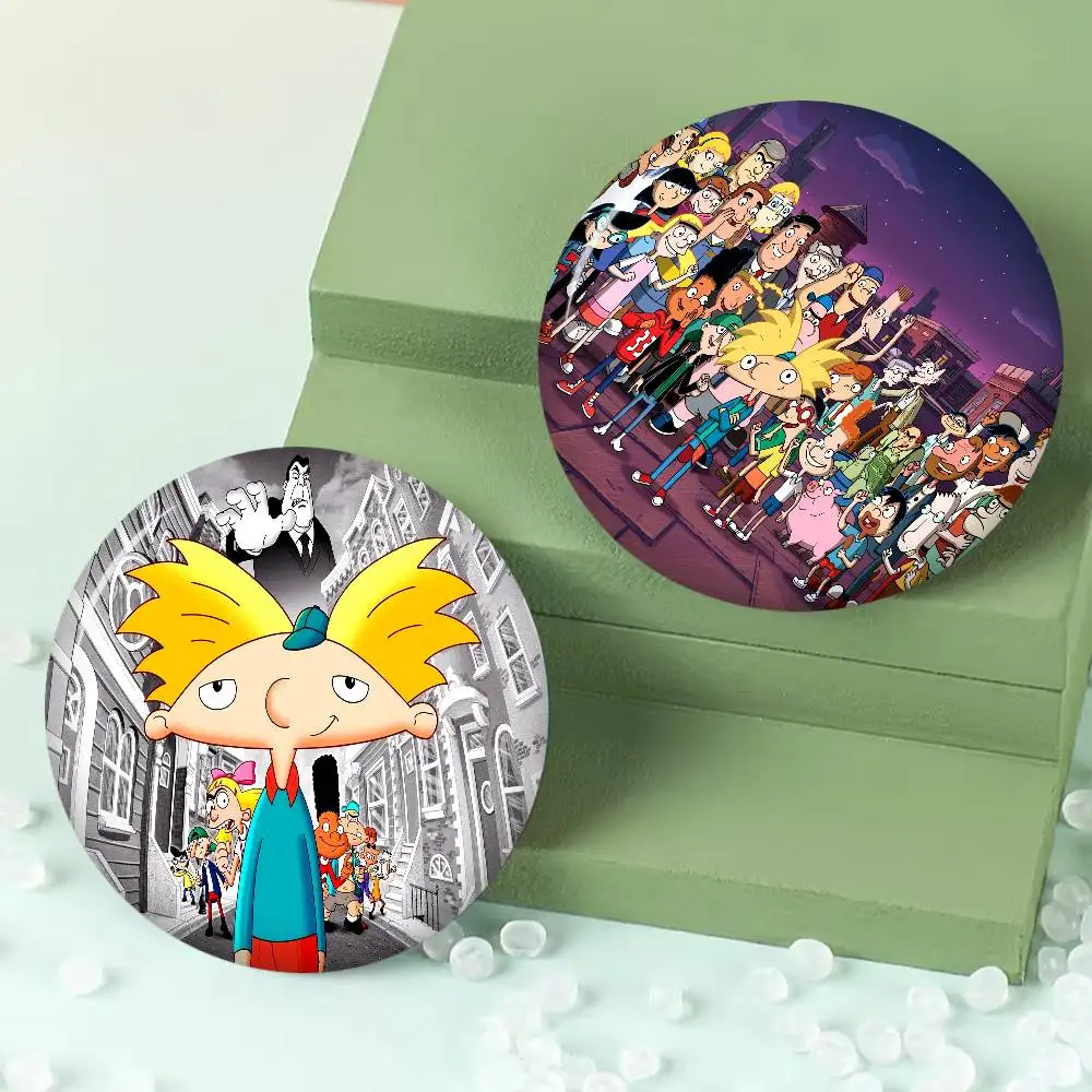Cartoon Hey A-Arnold New  Brooches Soft Button Pin Funny Silly Gnarpy on A Skateboard Meme Badge Gamer Collection Gifts