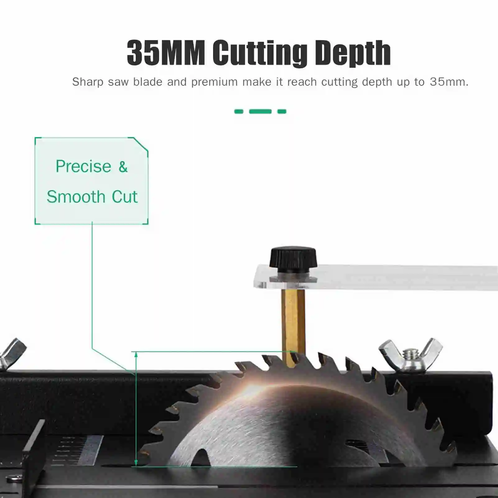 110-240V Multi-Functional Table Saw Mini Desktop Saw Cutter Electric Cutting Machine with Saw Blade Adjustable-Speed Angle