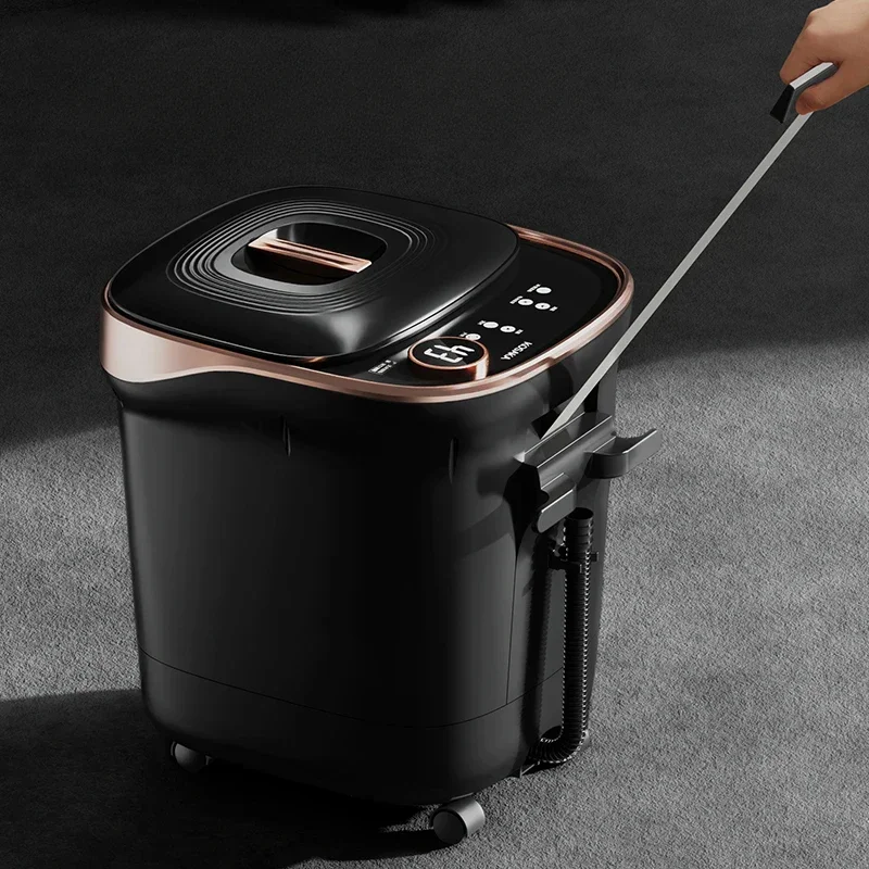 220V Electric Foot Bath Bucket Vibration Heated Foot Spa Bubbles Surfing Massage Relieve Pressure Relaxation Fumigation Massager