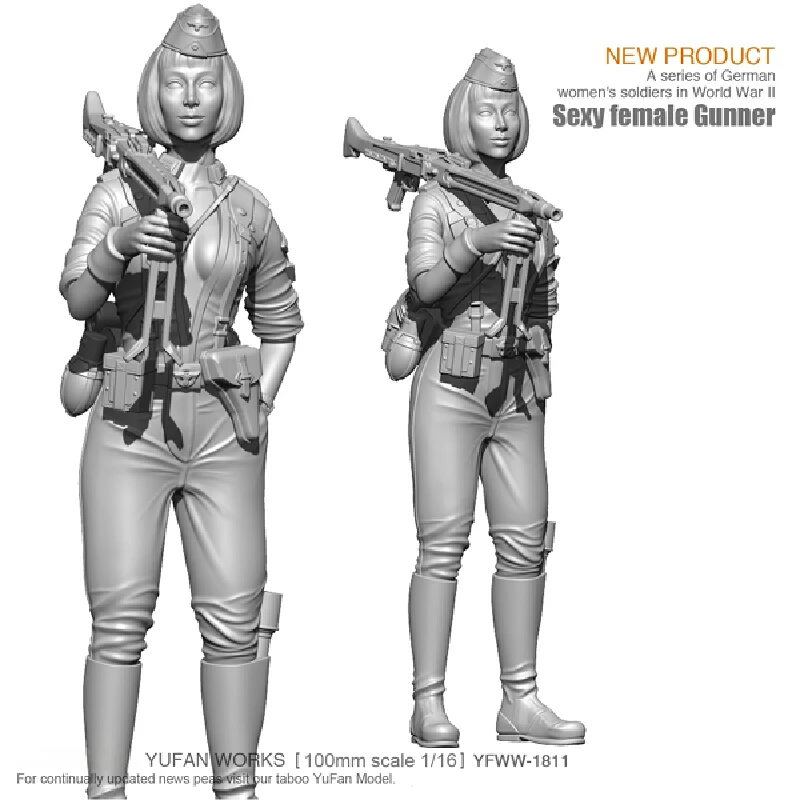 

1/18 Sexy Female Gunslinger Resin Model Figure Gk Micro Miniature 3d Printed White Model Toy Unassembled And Unpainted Kit