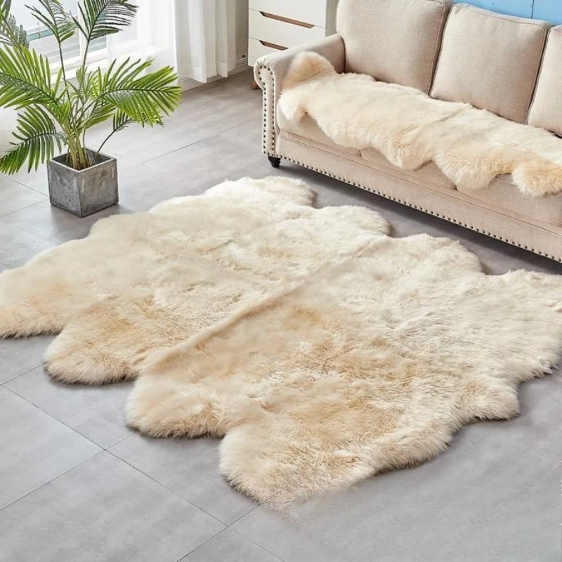 

Ковер из шерсти для дома, для гостиной, под диван, теплоизоляционный, для спальни, нескользящий.