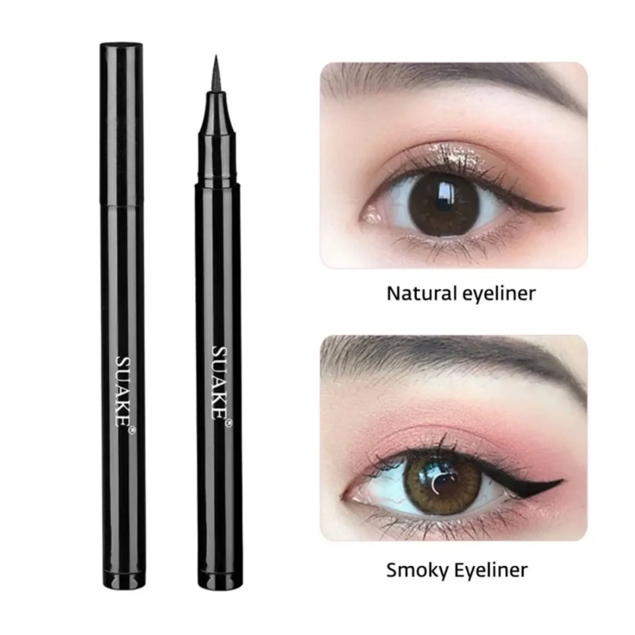 1 Pcs Liquid Eyeliner Pencil Fast-drying Waterproof Anti-sweat Lasting Eye Liner Black Brown Eyeliner Pen Makeup Comestics