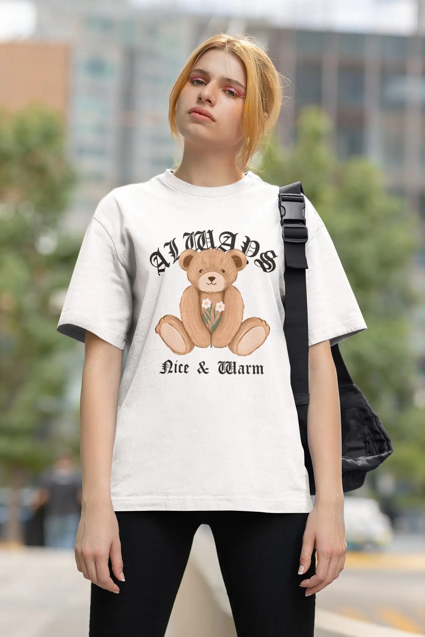 Teddy Bear T Shirt Edgy Funny And Flowers Cute Toy