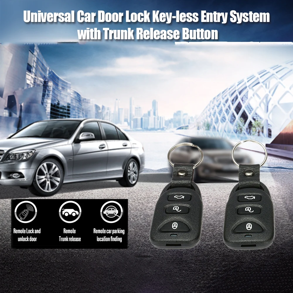 Afstandsbediening Autodeurslot Autodeurslot Kofferbakontgrendeling Keyless Entry-systeem Centrale vergrendelingsset met afstandsbediening