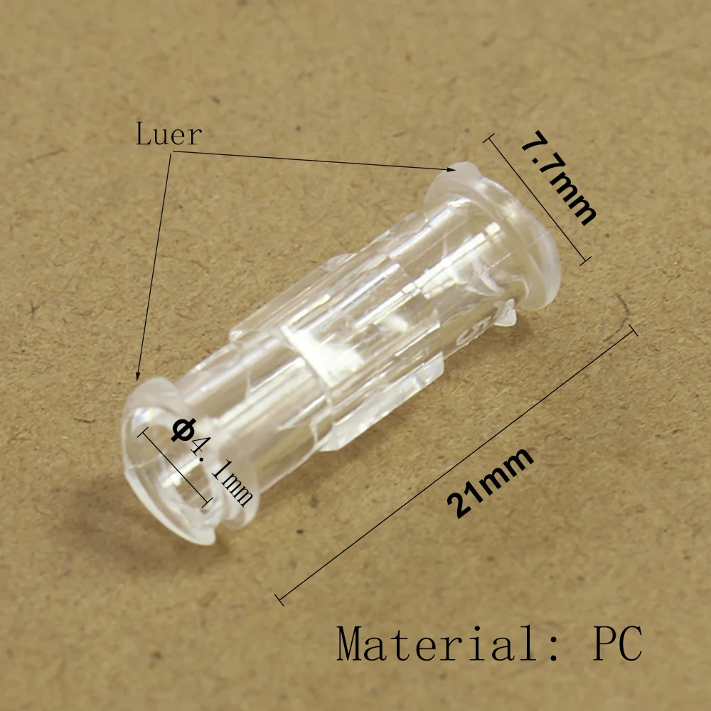Double LUER Connector Conversion Head Drug Delivery Docking Syringe Connection Threaded straight Through Tube Plastic PC