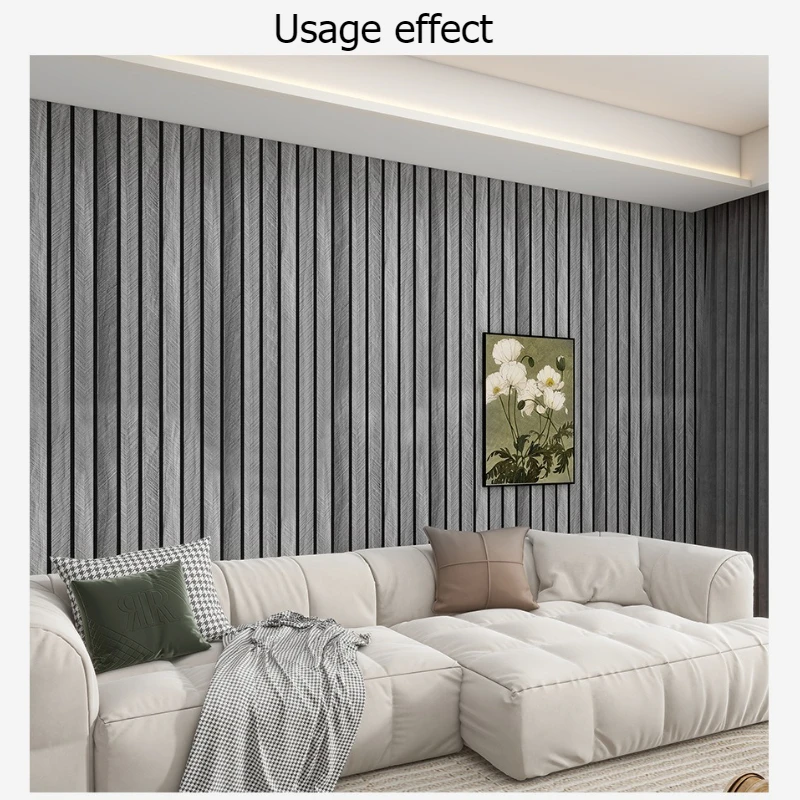 Tapete 3D Streifen Kunstholzmaserung Selbstklebende Wandaufkleber Wohnzimmer Schlafzimmer TV Hintergrund Wanddekoration Home Wallpapers
