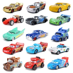 Disney Cars Toy Anime Racing Gold Silvering Lightning McQueen Jackson Storm 1:55 Metal Diecast Model Toy Car For Children