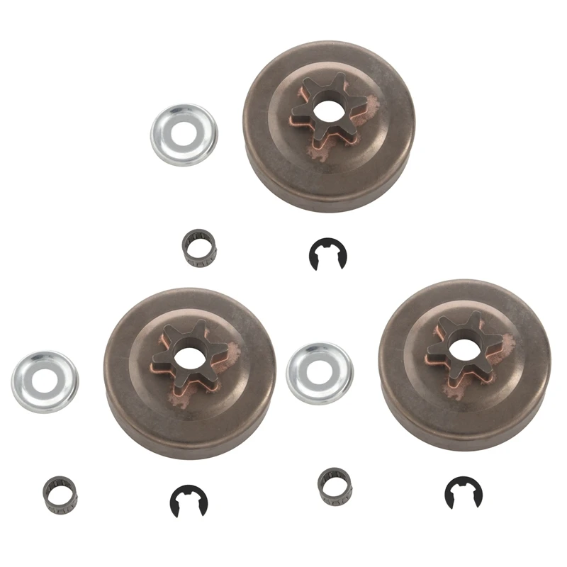 

Promotion! 3X 3/8 6T Clutch Drum Sprocket Washer E-Clip Kit For Stihl Chainsaw 017 018 021 023 025 Ms170 Ms180 Ms210 Ms230 Ms250