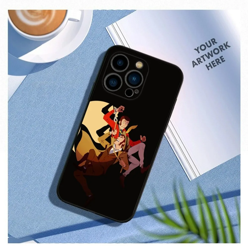 Comic L-Lupin the Third Phone Case For iPhone15,14,13,12 Mini 11 Pro XR,X,XS,MAX 7,8 Plus Silicone Cover Soft Black