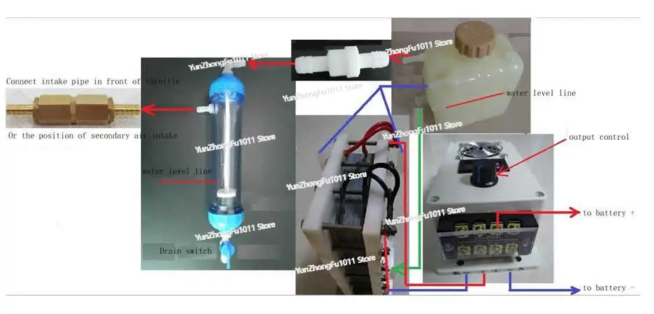 Automotive Water Fuel HHO Generator Kit Lifts Power and Fuel Saving System To Reduce Exhaust Emissions view 6