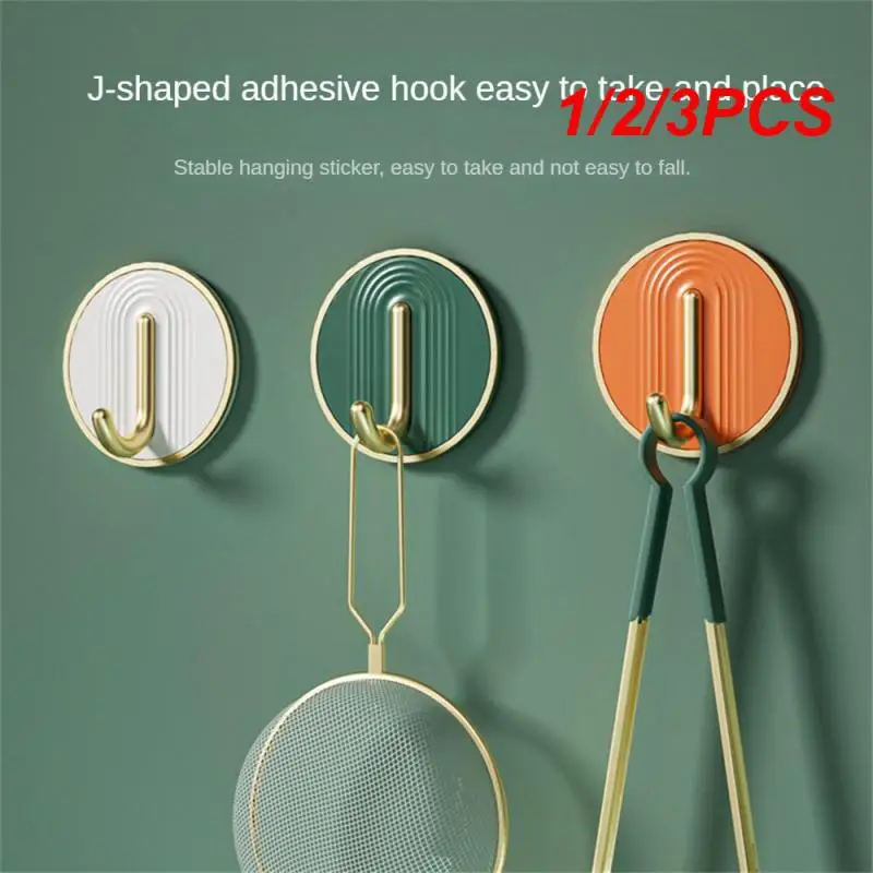 1/2/3PCS Hook Small Size A Variety Of Colors Healthy Material Stable Toilet Hook Durable Strong Load-bearing Door Hook