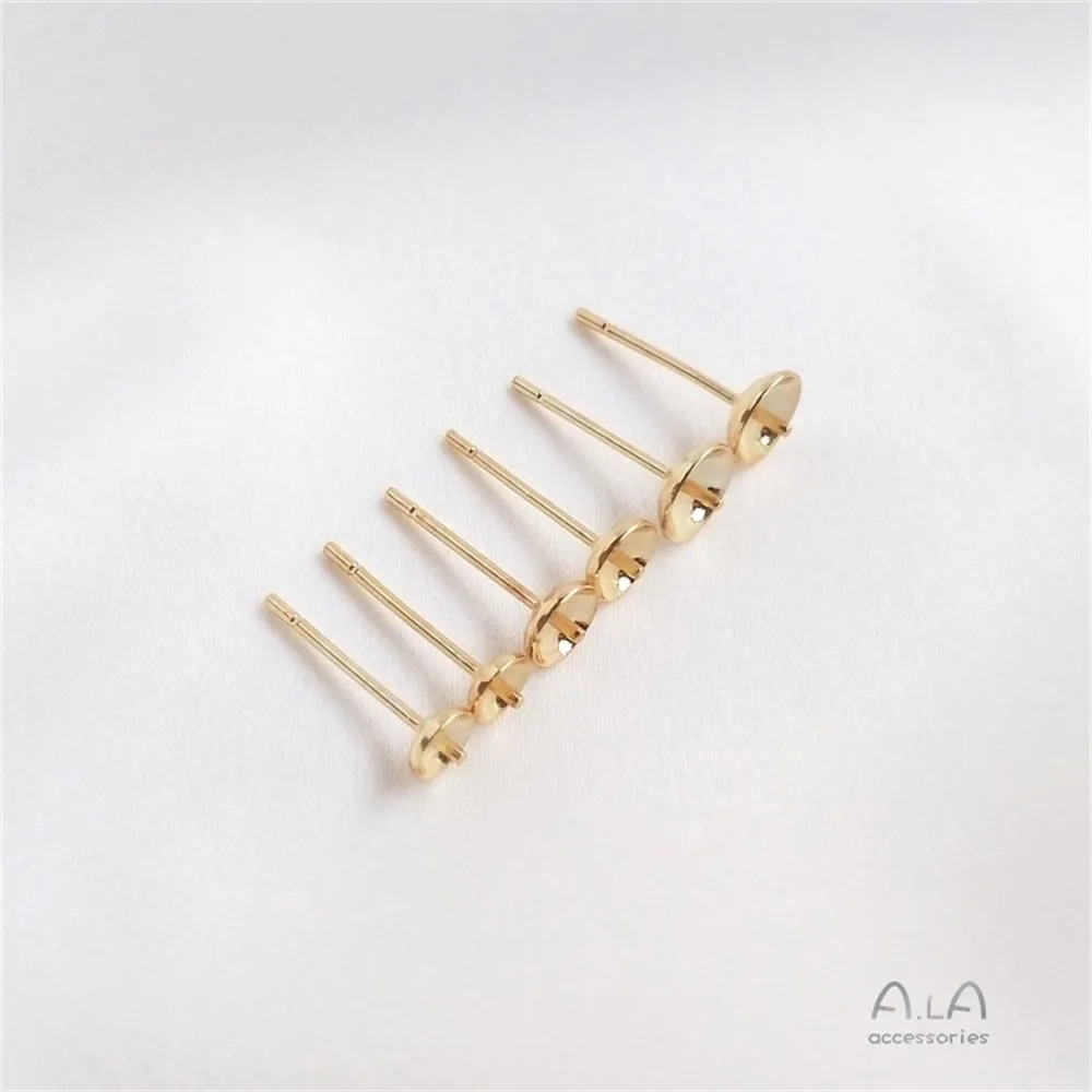 18K Gold Plated Genuine Gold 14K Light Gold Ear Hook Accessories Handmade DIY Ear Jewelry Earrings Handmade Materials E019