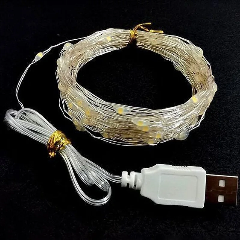 30M USB LED dize işıklar bakır tel Garland peri işıklar noel düğün tatil aydınlatma bahçe lambası dekorasyon