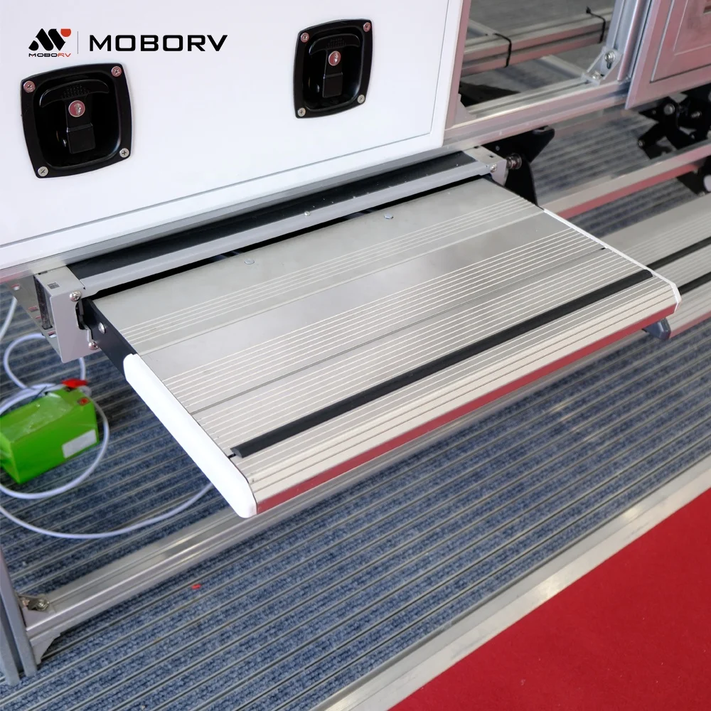 MOBORV Electric Motorhome Caravan Outdoor Waterproof Made Durable Strong Aluminum Alloy Single Slide RV Step Manual Override Y3