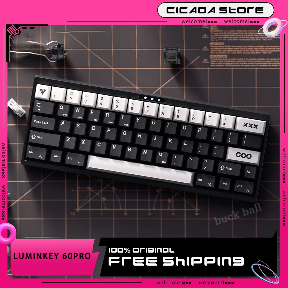 Luminkey60 Pro Mechanical Keyboard Kit Luminkey 60 Pro Rgb Hot Swap Aluminum Alloy Hifi Gaming Keyboard Kit Custom Game Keyboard