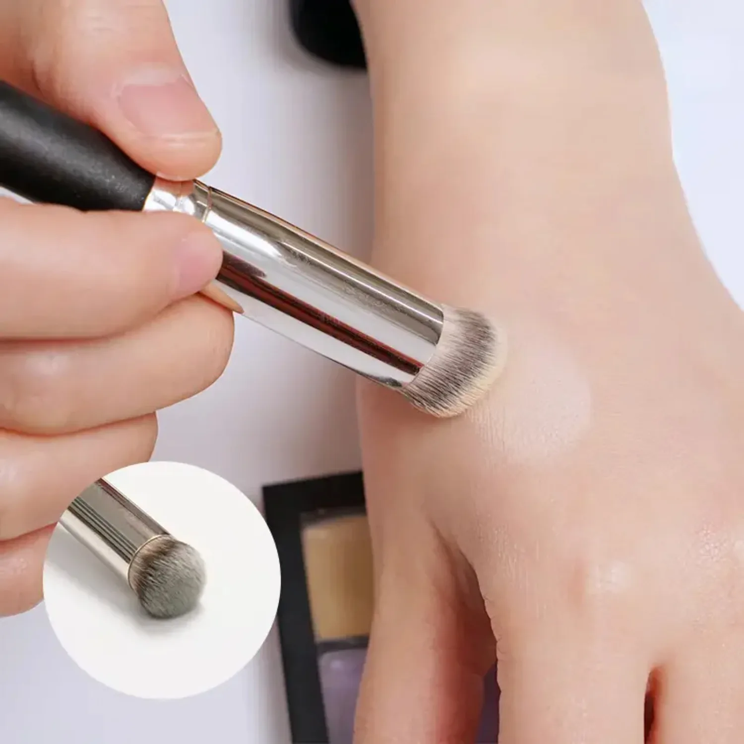 1-3pcs Foundation Concealer Brush, Premium Contour Blusher Brushes, Flawless Under Eye Dense Face Makeup Brush For Blending