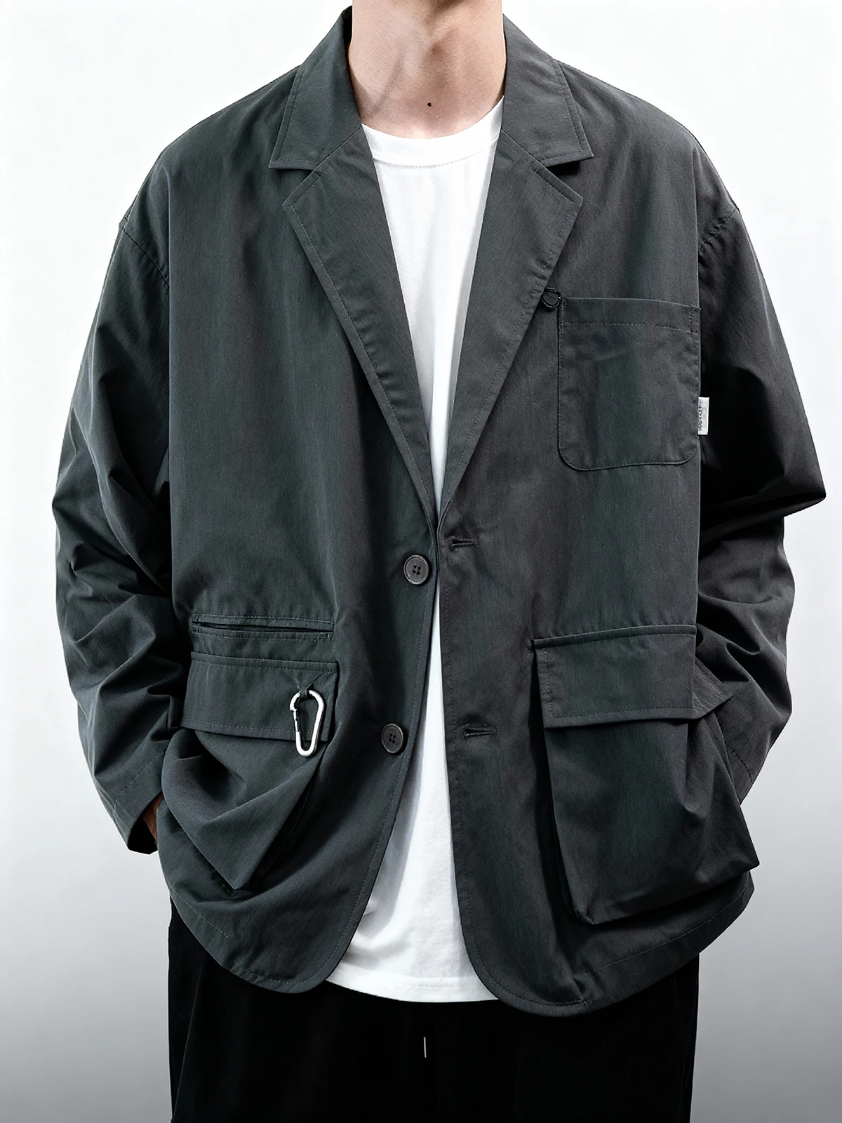 

Рабочая одежда: Мужской и женский костюм свободного кроя, куртка-жакет, повседневный, весенне-осенний, тонкий, длинный рукав, однотонный