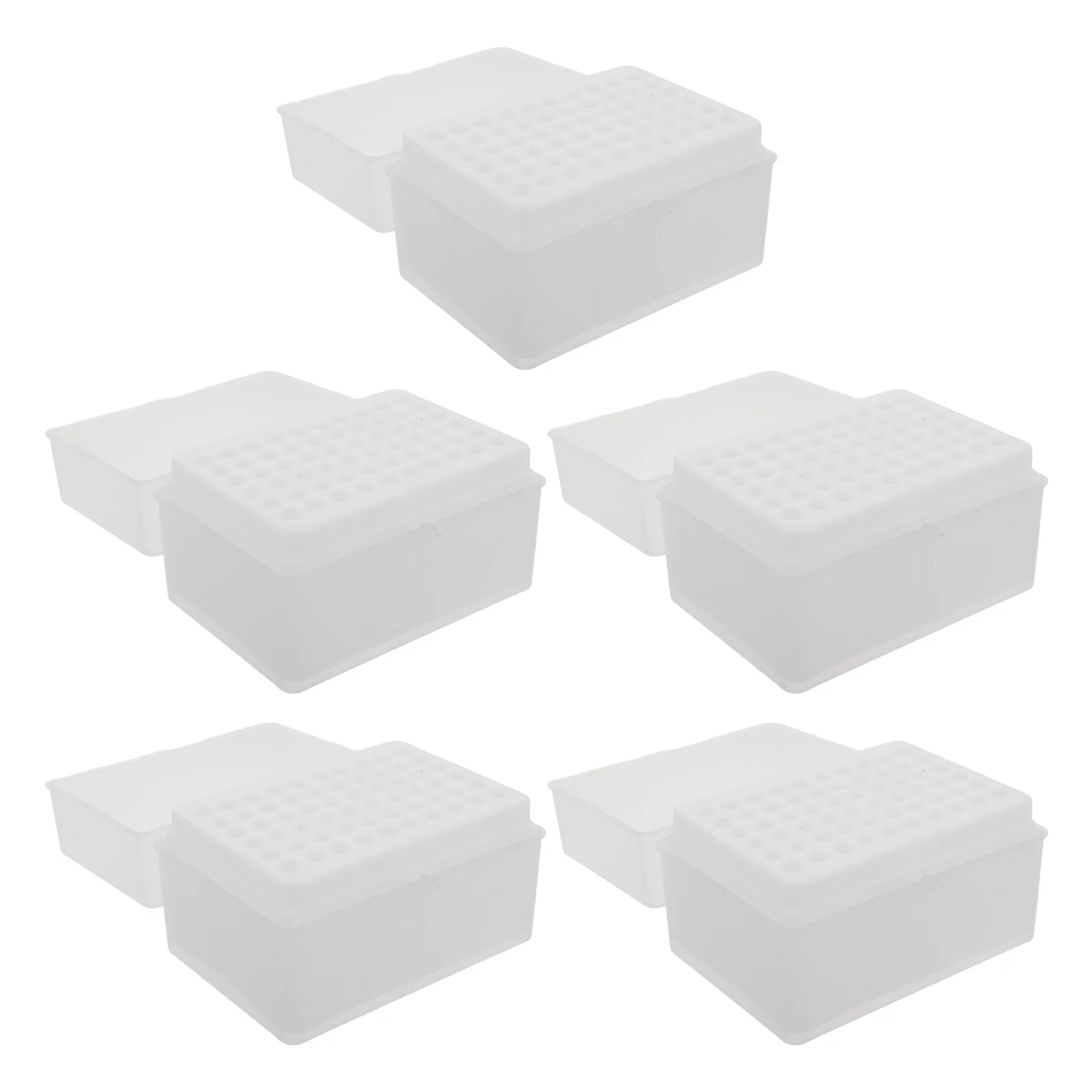 

5Pcs Plastic Pipette Tip Organizer Box Compact Storage Case Pipette Holder for Laboratory Supplies Test Tube