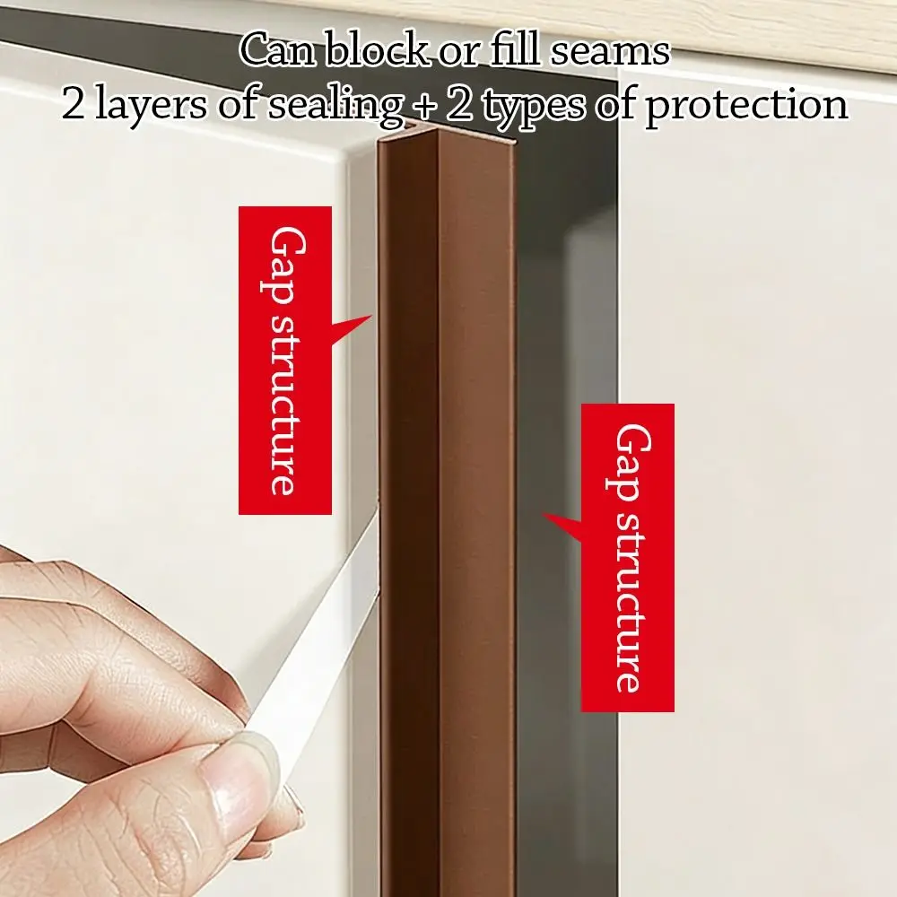 New Self-Adhesive Cabinet Door Dust Strips 2.8M TPE Dust-proof Strip Wardrobe Seal Moisture-proof
