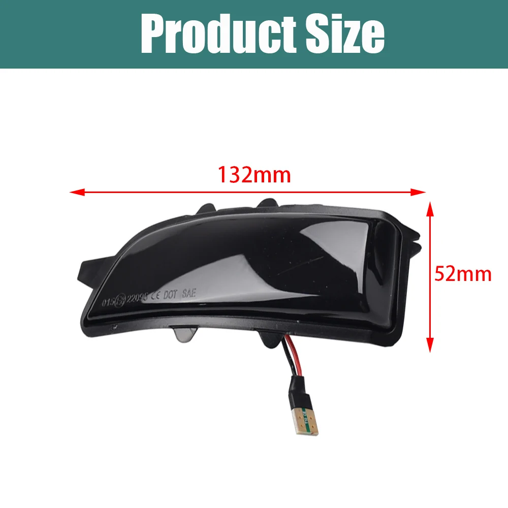 For Volvo C30 C70 S40 V40 V50 V70 S60 Dynamic Blinker LED Turn Signal Side Mirror Blinker Lights Indicator Flasher 2005--2009