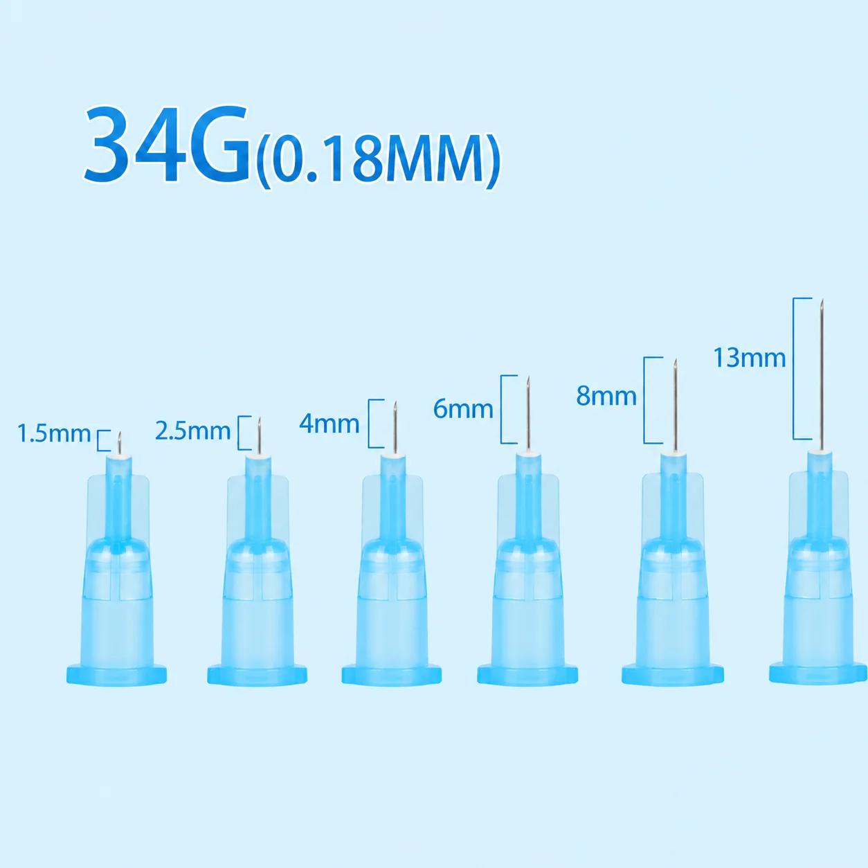 100 Count 5-Star Review Blue Orange 34G Ultrafine Meso Needle Luer Lock injection Aesthetic Sterile Dermal Filler Tattoo Needle