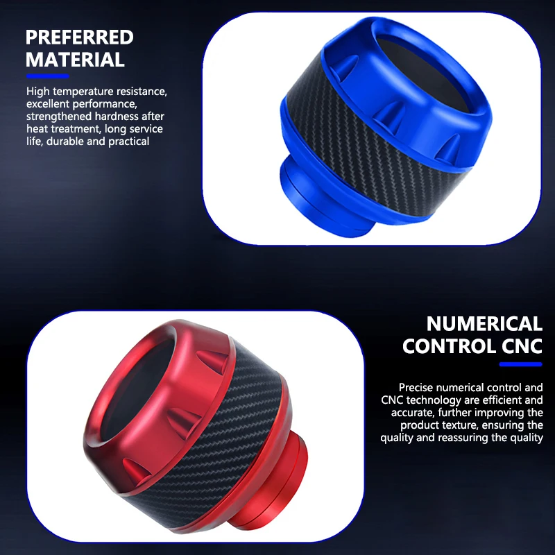 Slider anteriori protettivi anticaduta per motocicli universali in alluminio per Ducati Monster 696 Lander 250 Yamaha Adv 350 Honda