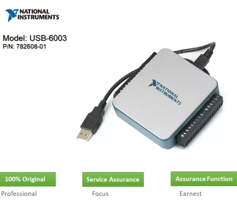 

NI USB-6003 782608-01 Multifunction DAQ Data Acquisition Card for 8AI 16-bit 2AO Digital I/O Labview