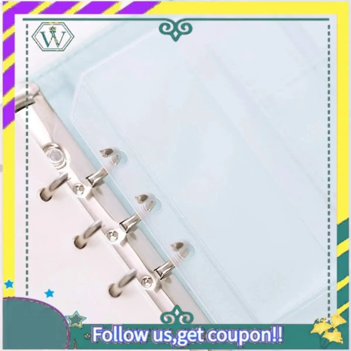 NEW 12 Pcs A5 Binder Pockets Binder Zipper Folders For 6-Ring Notebook Binder Loose Leaf Insert Bags Waterproof Pouch