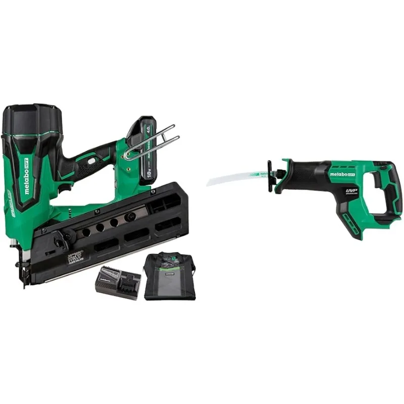 

Bundle of Metabo HPT Cordless 18V MultiVolt™ Framing Nailer Kit + Metabo HPT Cordless 18V MultiVolt™ Reciprocating Saws