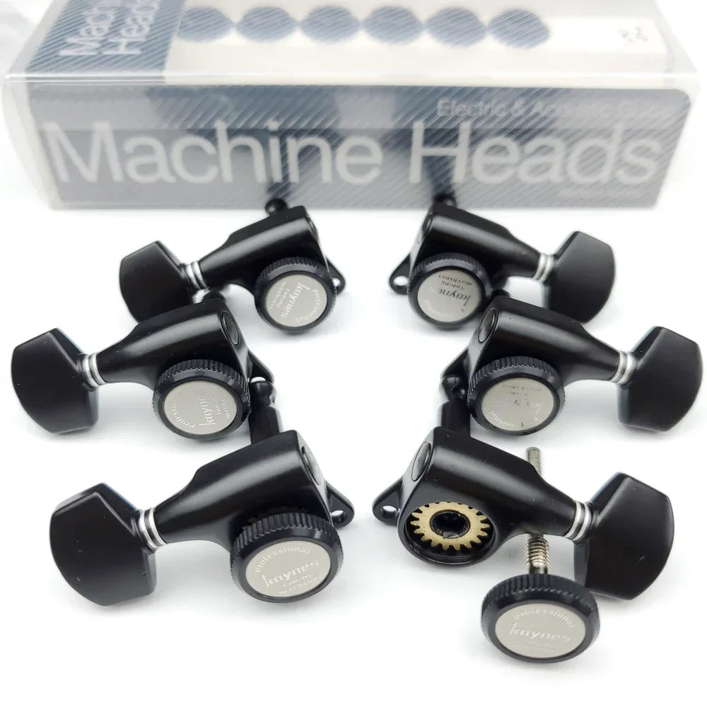 

1 Set L3+R3 Locking Electric Guitar Machine Heads Tuners Gear Ratio 1:18 Black 【Made in Korea】