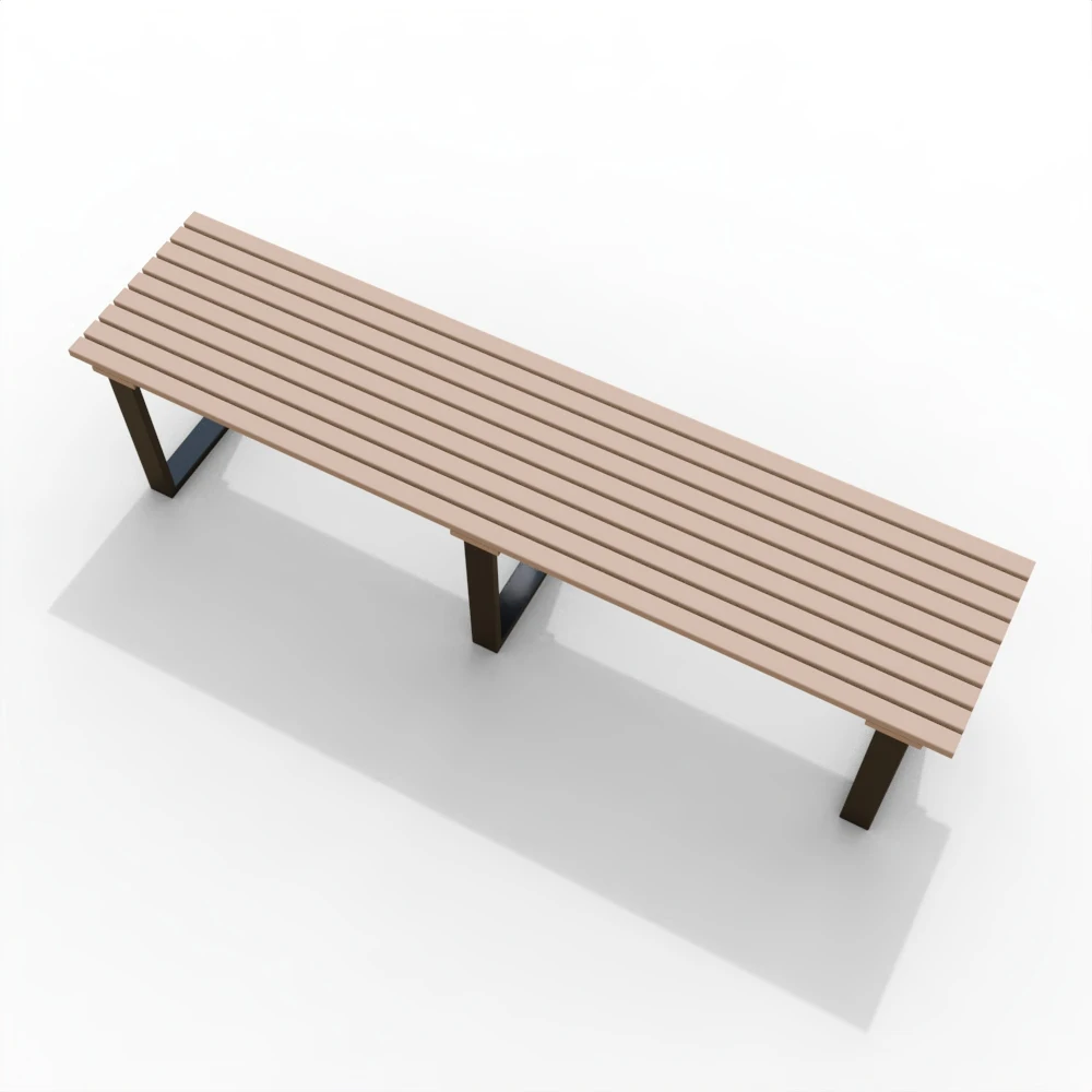 Custom Color Stainless Steel Legs Lounge Chair Bench Modern for Indoor Outdoor Park Patio School Gym