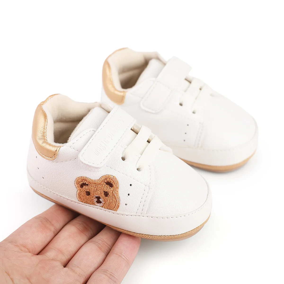 Frühling und Herbst Niedliche Bärenmuster Sportschuhe 0-12 Monate Baby Weiche Sohle Rutschfeste Sneaker – Detail 10