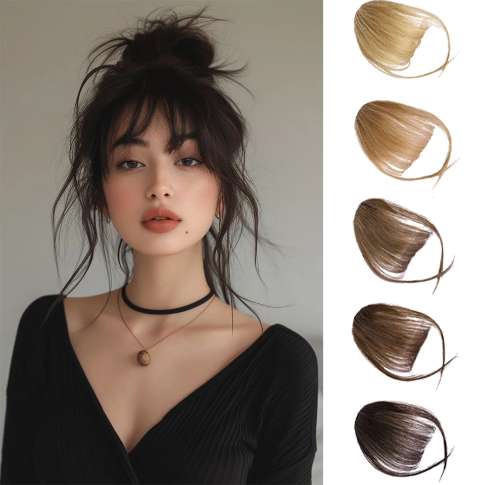 

EASTSECRET Fake Blunt Air Bangs Hair Clip-In Extension Synthetic Fake Fringe Natural False hairpiece For Women Clip In Bangs