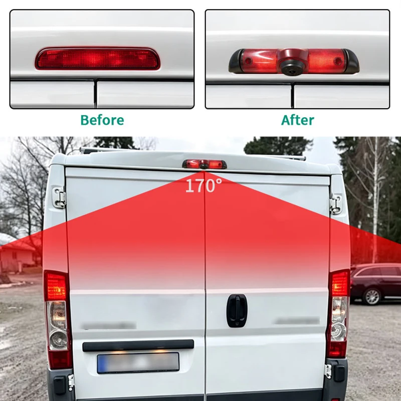 CVBS AHD Car Brake Light Rear View Backup Camera Waterproof Night Vision For Fiat Ducato Peugeot Boxer Citroen Jumper