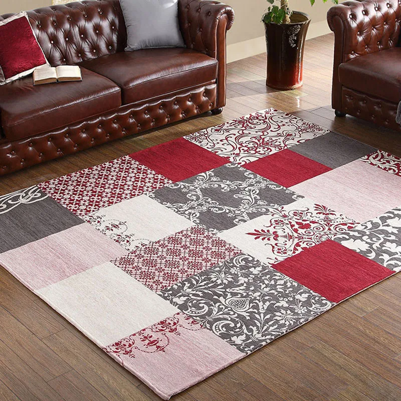 

Countryside American Style Carpets For Living Room Bedroom Big Area Rugs Vintage Red Hallway Carpet Home Decor Persian Floor Rug