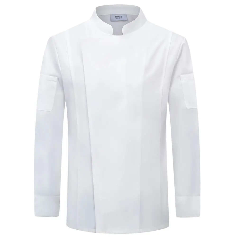 Professional Chef Coat Zipper Style Restaurant Kitchen Uniform Breathable Fabric Short Long Sleeve Baking Catering Work Wear Top