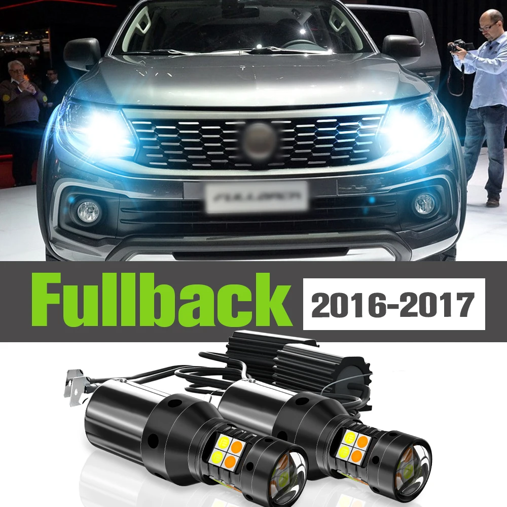 

2x LED Dual Mode Turn Signal+Daytime Running Light DRL Accessories Lamp For Fiat Fullback 2016-2017