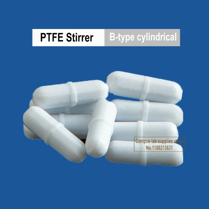 10pcs/lot Lab Magnetic Stir BarType-B PTFE Rotor Cylindrical Magnet Stirrer Laboratory Supplies