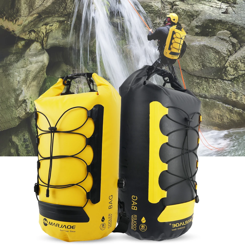 20L Outdoor-Aufbewahrungsrucksack, Trocken- und Nasstrennung, isolierter Rucksack, wasserdicht, faltbar, für Kajakfahren, Rafting, Aufbewahrungstasche