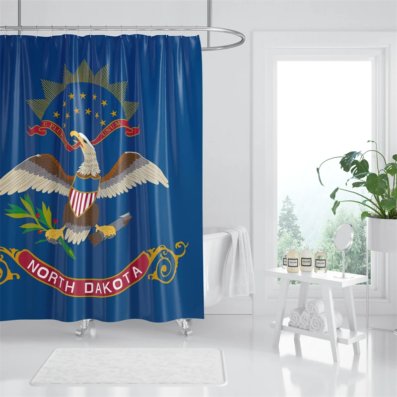 

Aertemisi North Dakota Shower Curtain Set with Grommets and Hooks for Bathroom Decor
