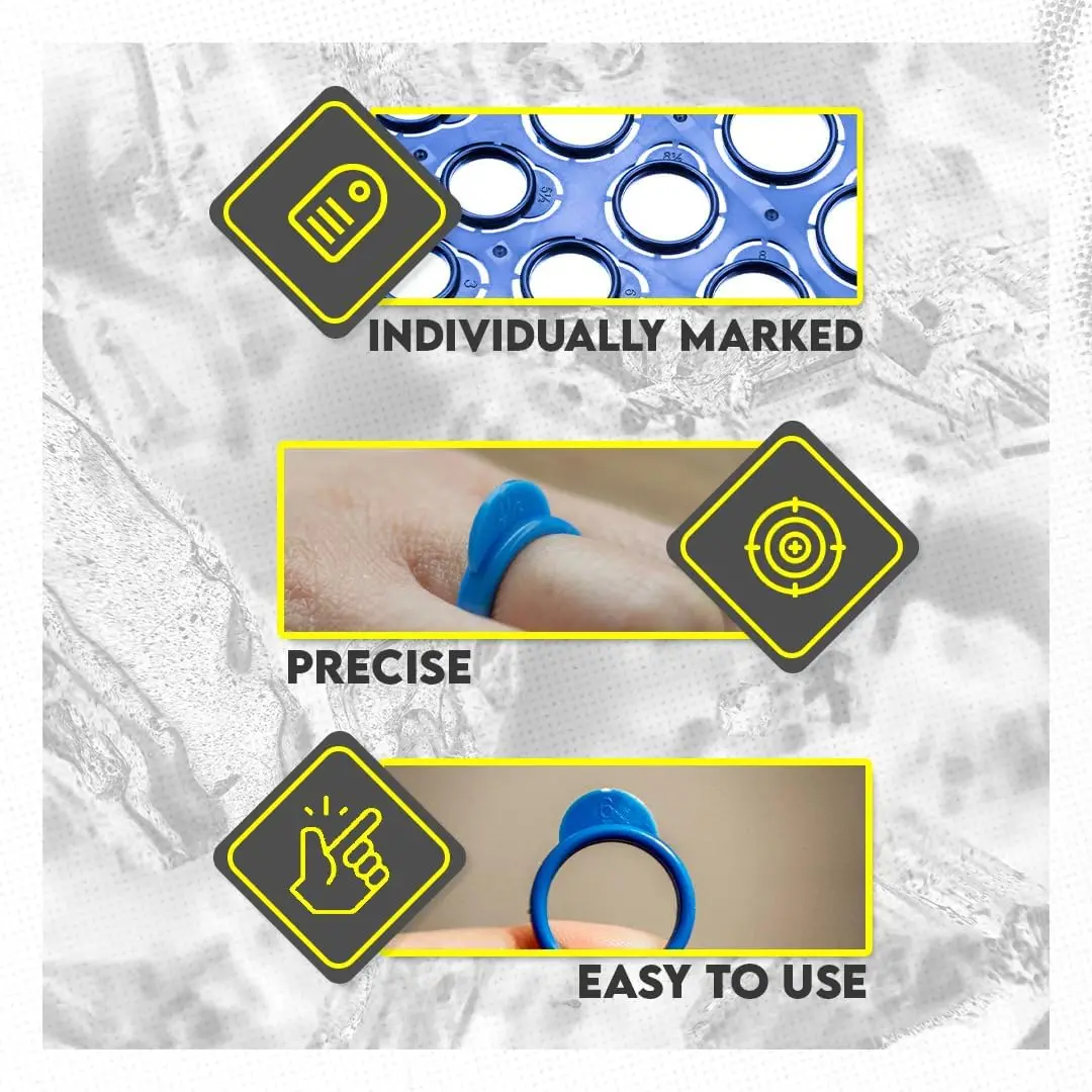 Jewelry Ring Sizer Tool US Size 23Pcs/Set Plastic Ring Measuring Template Convenient USA 2 to 13 in Half-Size Increments Jeweler