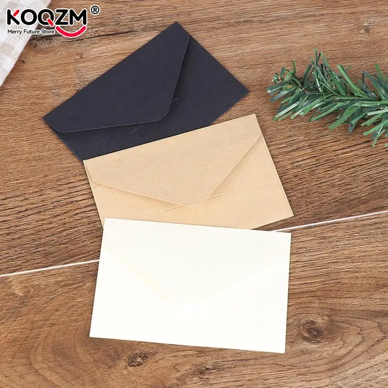 20pcs/set Classical Kraft Blank Mini Paper Window Envelopes Wedding Invitation Envelope Gift Envelope