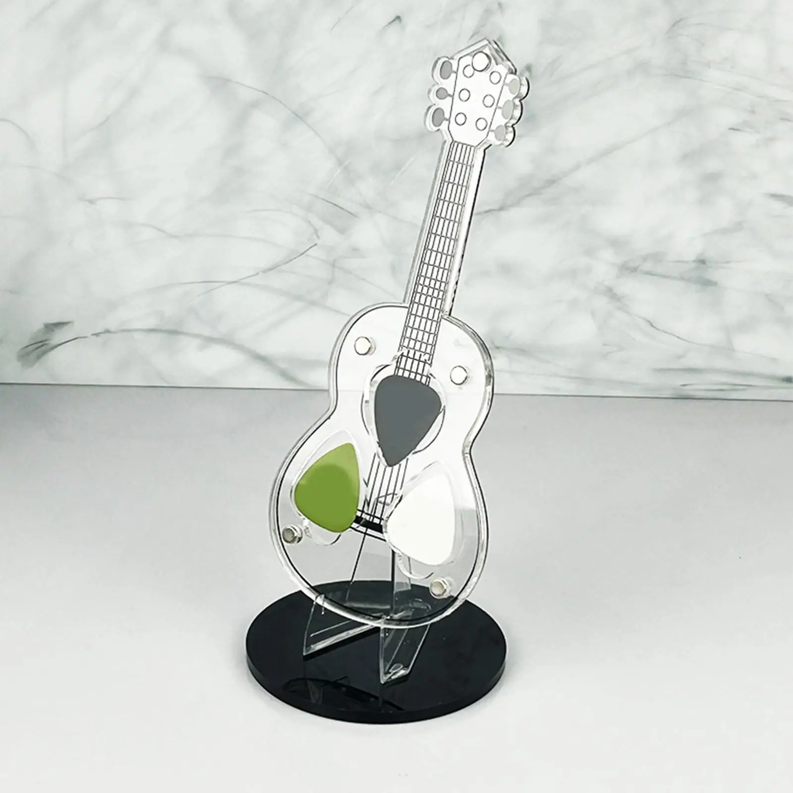 Guitar Pick Stand Holder with Base Decoration Picks Storage Container for Cabinet Guitar Players Collection Music Lovers Gift