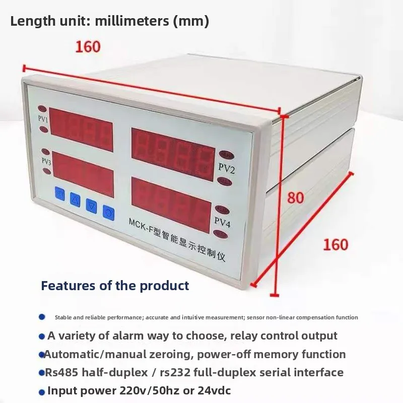 4 Channel Display 4 Sensors Independent Control Smart Digital Monitor