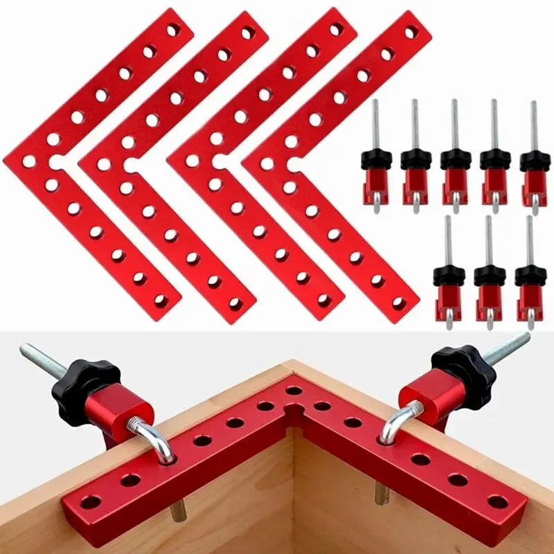 

120/140/160mm Right Angle Fixing Clip 90° L-shaped Auxiliary Fixture Positioning Panel Fixing Clip Woodworking Clamping Tool