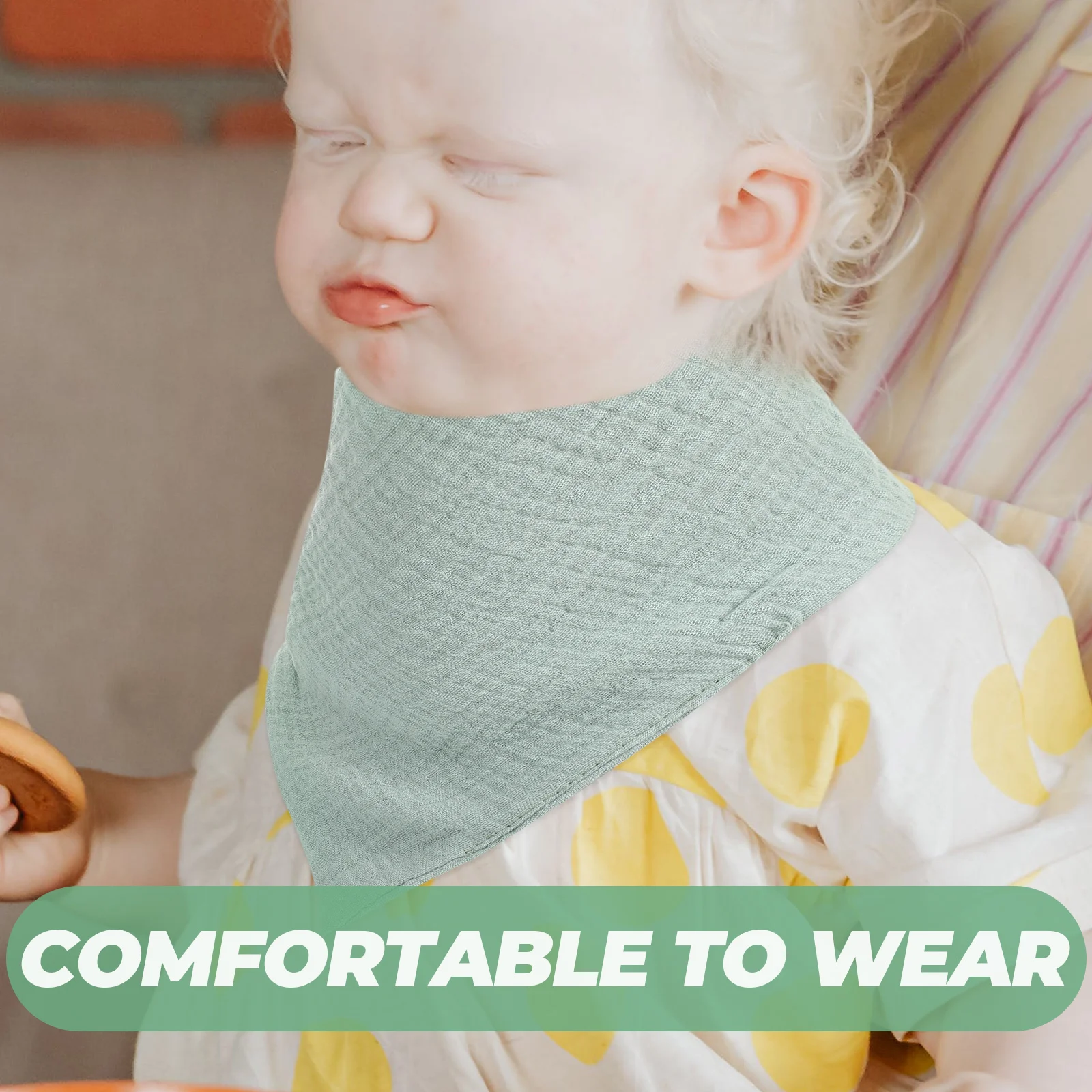 

10 шт. двухслойных хлопковых нагрудников-треугольников для малышей, регулируемые, моющиеся, из мягкого муслина, для защиты от слюны и при кормлении