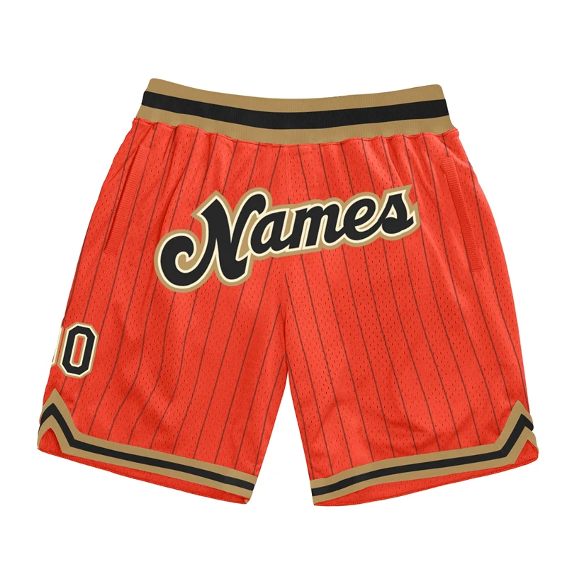 Fashion Pinstripe Graphic Basketball Short Pants For Men Custom Name Number Sports Shorts Simple Casual Breathable Beach Short